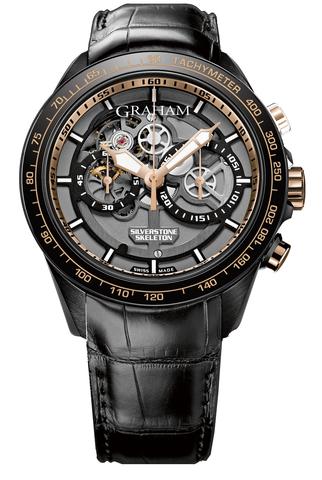 GRAHAM LONDON 2STAZ.B02A.C160H Silverstone RS Skeleton Black & Gold Limited Edition replica watch